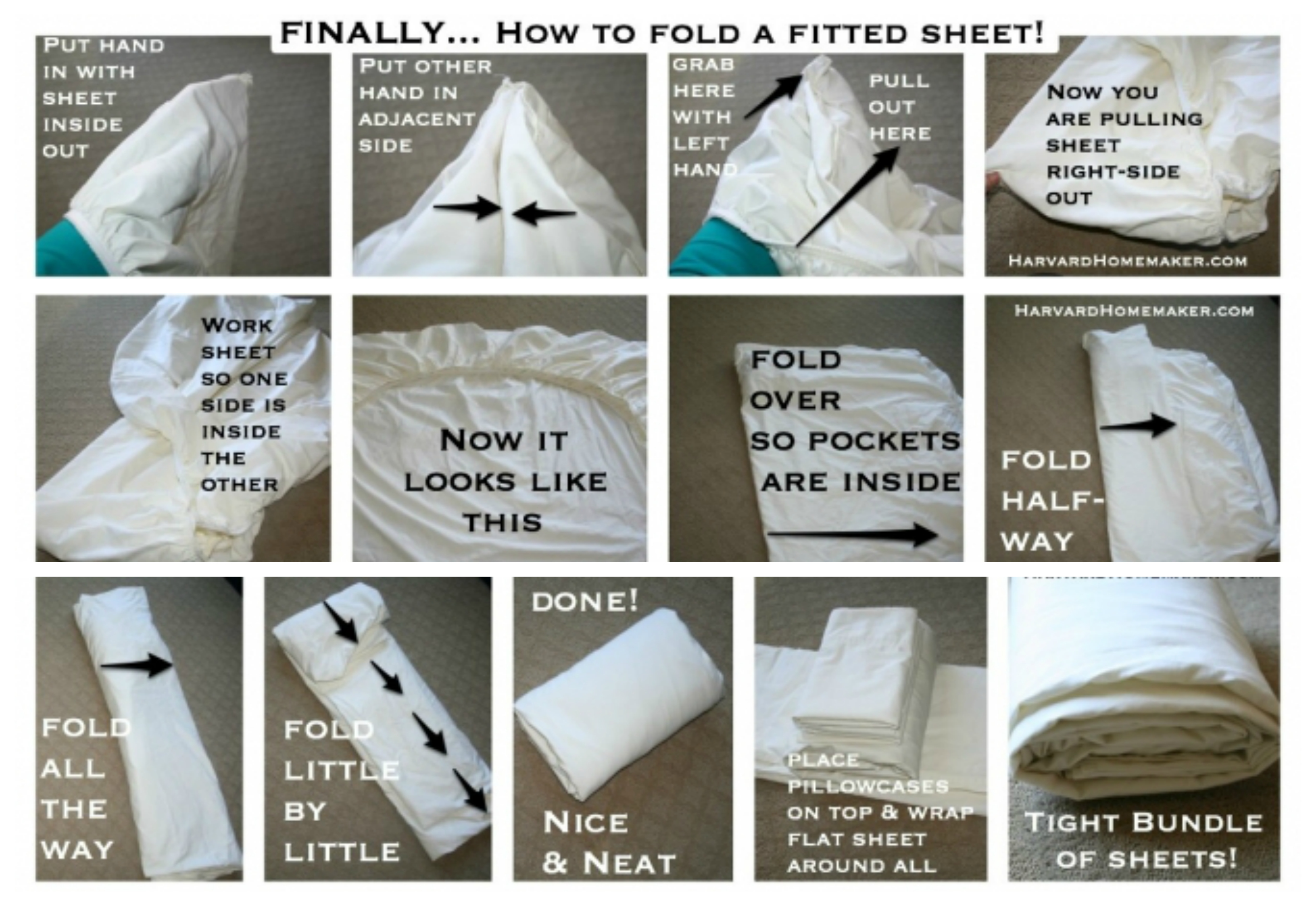 how to fold a fitted sheet