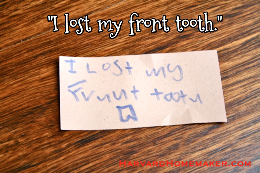 Happy Jar Front Tooth Lost