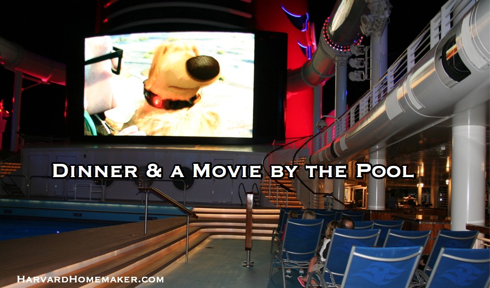 Disney Cruise_Dinner and Movie by Pool