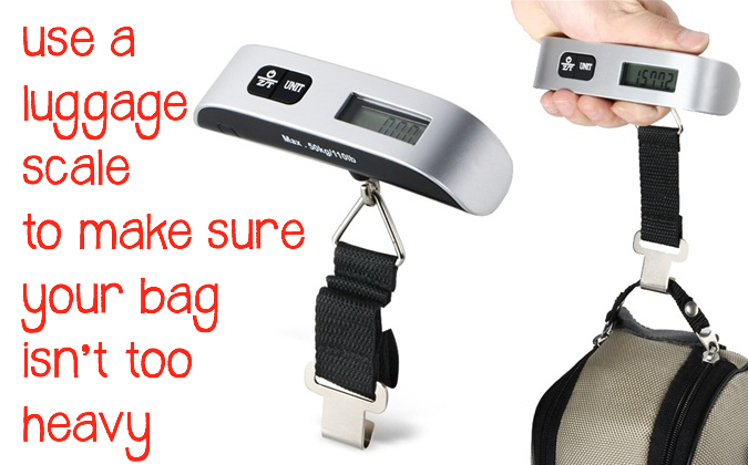 Flying with Baby_Use Luggage Scale